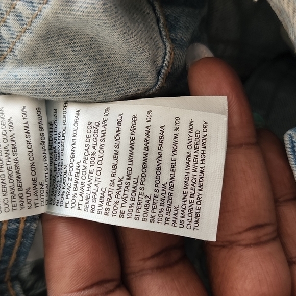 H&M Distress Denim Overall Shorts shortall Summer Casual Outing - Picture 8 of 12